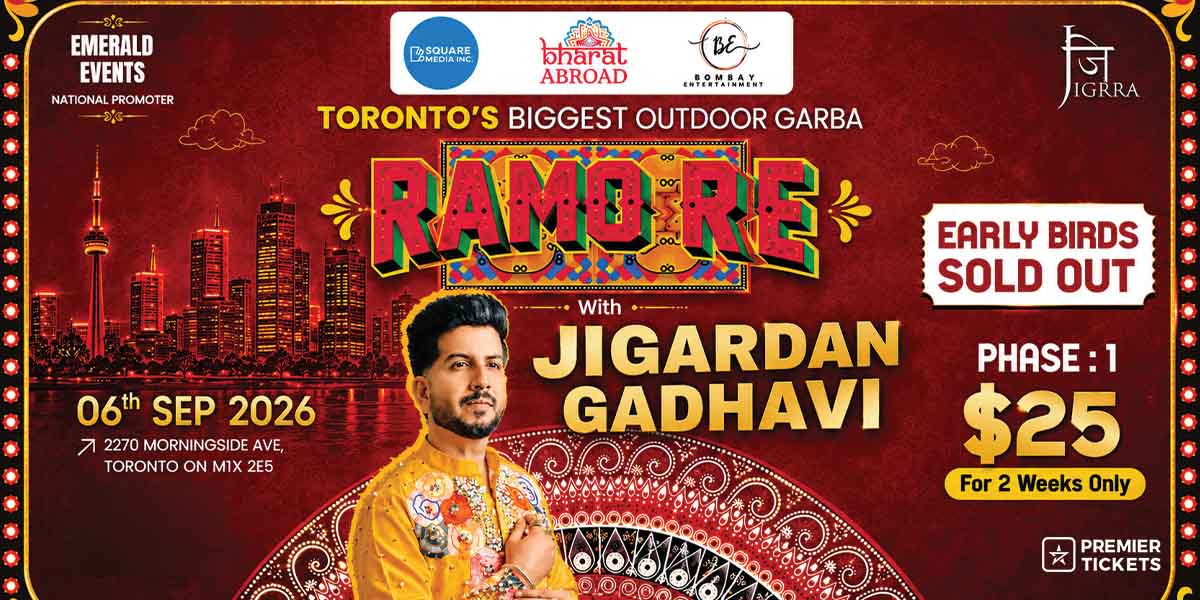 Ramo Re Tour 2026 with Jigardan Gadhavi in Toronto