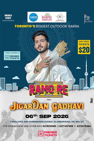Ramo Re Tour 2026 with Jigardan Gadhavi in Toronto Ramo Re Tour 2026 with Jigardan Gadhavi in Toronto