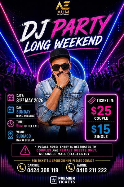 DJ Party Long Weekend 2026