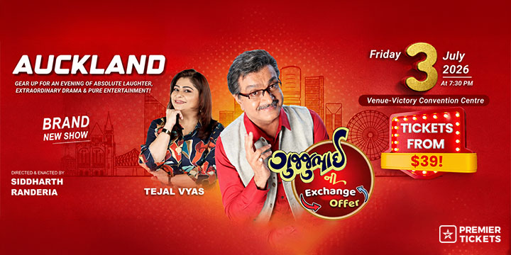 Gujjubhai Ni Exchange Offer by Siddharth Randeria in Auckland - 2026