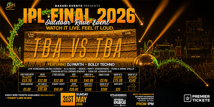 IPL FINAL 2026 - Outdoor Live Streaming - London