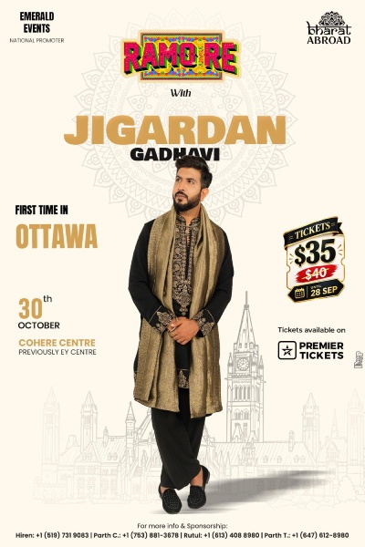 Ramo Re Tour 2026 with Jigardan Gadhavi in Ottawa