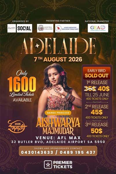 Rangtali 2026 With Aishwarya Majmudar in Adelaide
