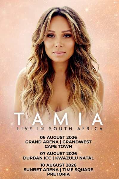 TAMIA LIVE IN SOUTH AFRICA | 6 Aug 2026
