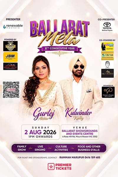 Ballarat Mela 2026 – Live with Gurlej Akhtar (Family Event)