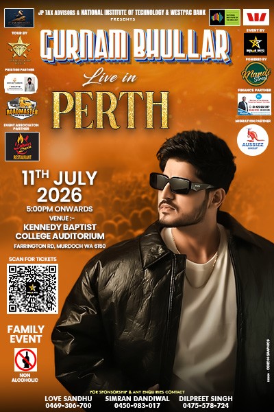 Gurnam Bhullar Live in Concert – Perth 2026