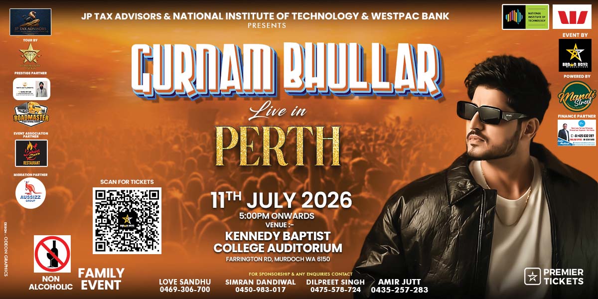 Gurnam Bhullar Live in Concert – Perth 2026