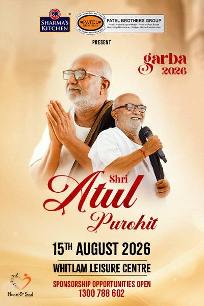 Shri Atul Purohit Garba in Sydney 2026 -15th August