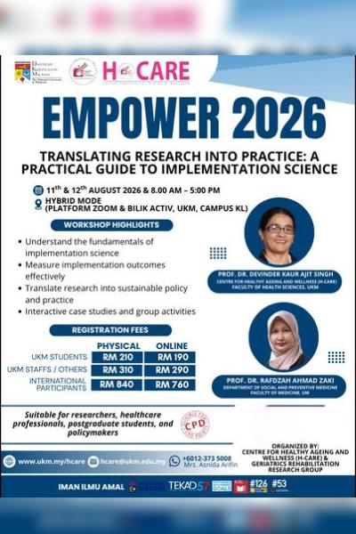 EMPOWER 2026 - TRANSLATING RESEARCH INTO PRACTICE: A PRACTICAL GUIDE TO IMPLEMENTATION SCIENCE 2026