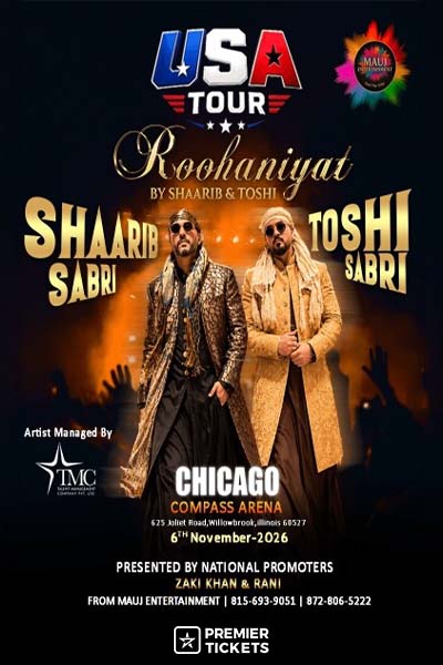 Roohaniyat Live in concert by Shaarib and Toshi - 2026