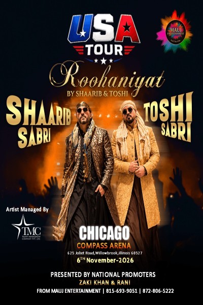 Roohaniyat Live in concert by Shaarib and Toshi - 2026