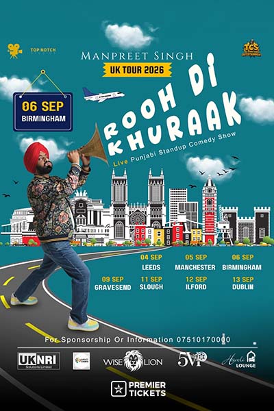 Rooh Di Khuraak By Manpreet Singh (Comic Singh) 2026 - Birmingham Rooh Di Khuraak By Manpreet Singh (Comic Singh) 2026 - Birmingham
