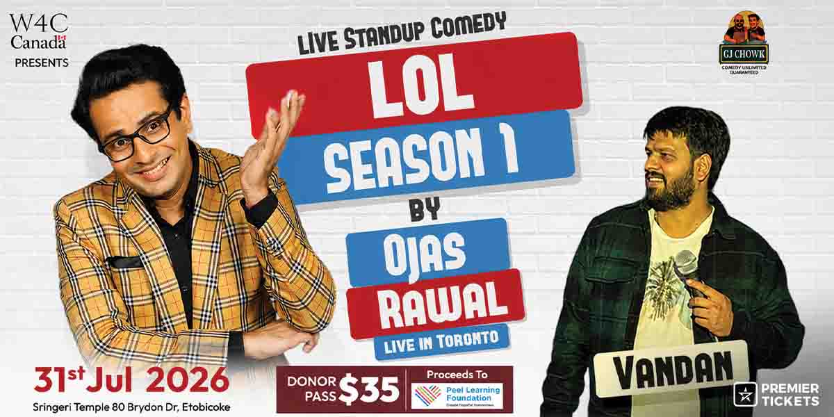 Standup Comedy by Ojas Rawal in Toronto 2026