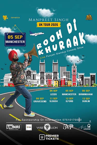 Rooh Di Khuraak By Manpreet Singh (Comic Singh) 2026 - Manchester Rooh Di Khuraak By Manpreet Singh (Comic Singh) 2026 - Manchester