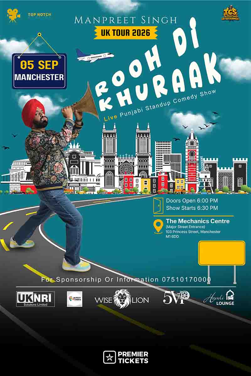 Rooh Di Khuraak By Manpreet Singh (Comic Singh) 2026 – Manchester