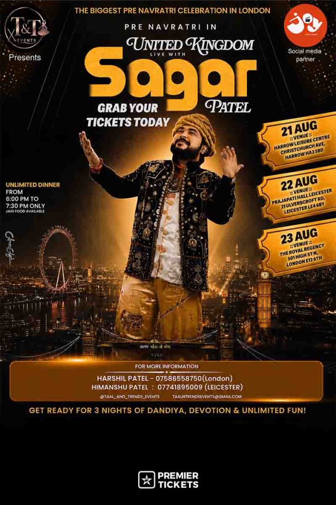 SAGAR PATEL- PRE NAVARATRI 2026 in EAST LONDON