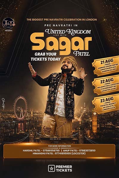 SAGAR PATEL- PRE NAVARATRI 2026 in HARROW