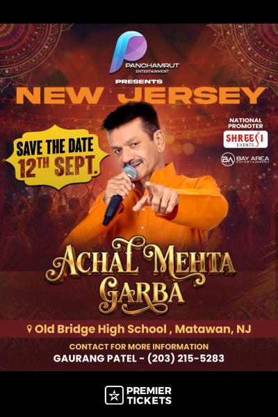 Achal Mehta Garba Live in New Jersey 2026