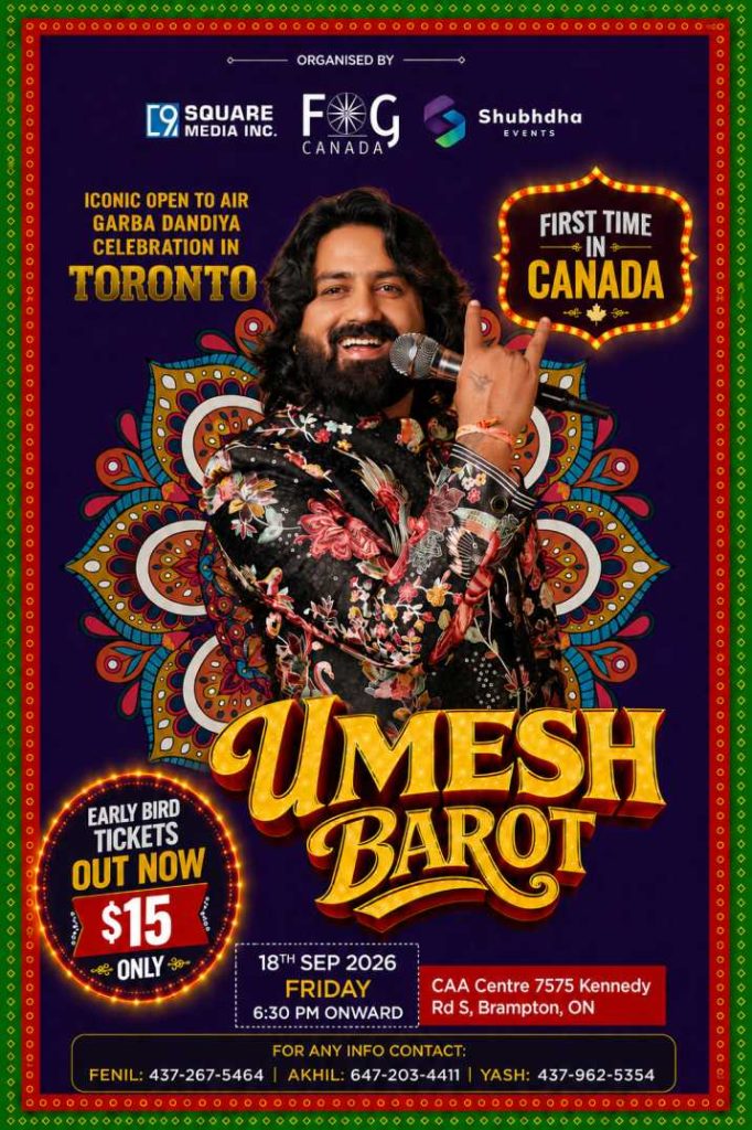 Navratri 2026 with Umesh Barot in Toronto