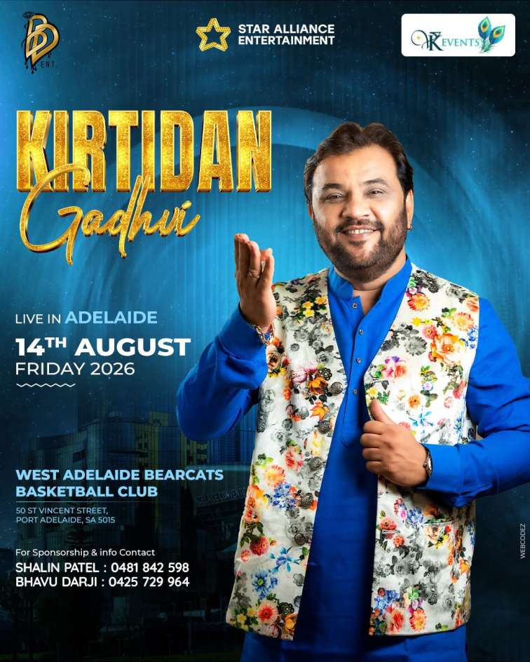 Rang Che Gujarat 2026 with Kirtidan Gadhvi in Adelaide