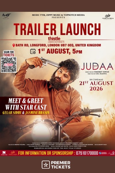 Official JUDAA Trailer Launch - Meet & greet with Gulab Sidhu and Jasmine Bhasin Official JUDAA Trailer Launch - Meet & greet with Gulab Sidhu and Jasmine Bhasin