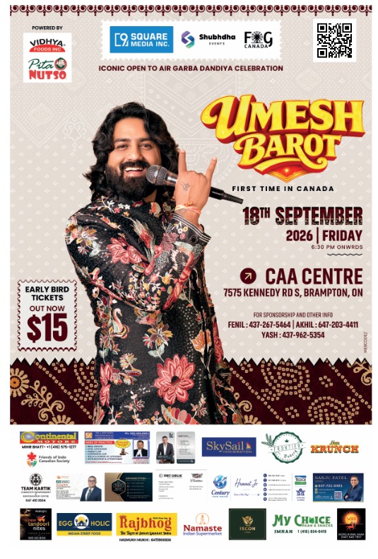 Navratri 2026 with Umesh Barot in Toronto