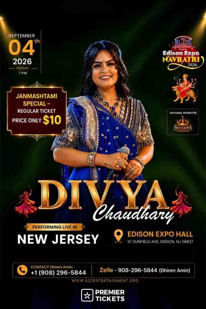 Navratri Garba with Divya Chaudhary Live in New Jersey 2026 Navratri Garba with Divya Chaudhary Live in New Jersey 2026