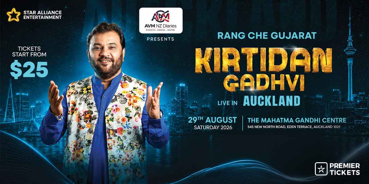 Rang Che Gujarat 2026 with Kirtidan Gadhvi in Auckland
