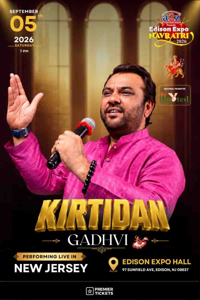 Rang Che Gujarat 2026 with Kirtidan Gadhvi in New Jersey Rang Che Gujarat 2026 with Kirtidan Gadhvi in New Jersey
