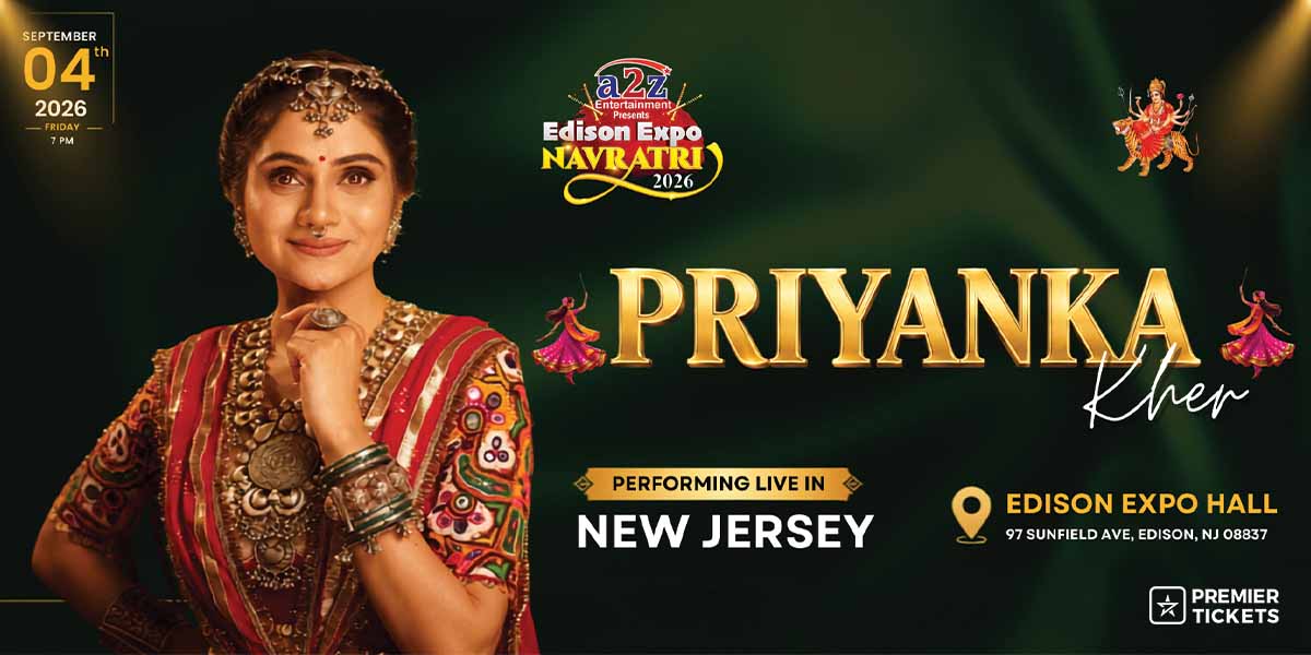 Navratri Garba with Priyanka Kher Live in New Jersey  2026