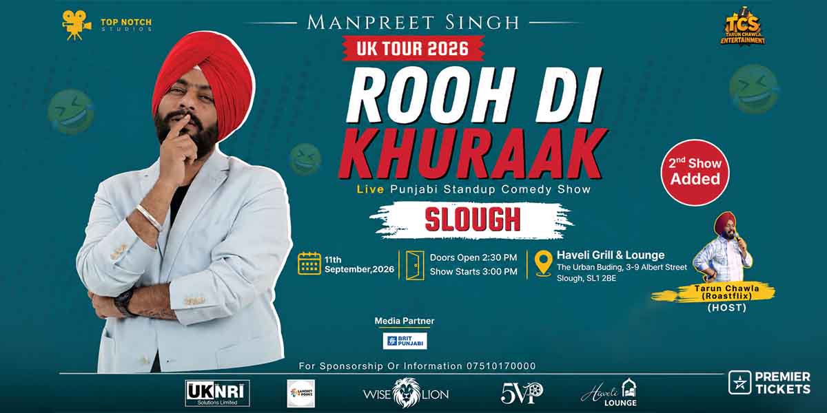 Rooh Di Khuraak By Manpreet Singh (Comic Singh) 2026 - Slough - 2nd Show