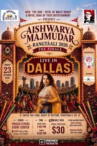 Aishwarya Majmudar Rangtaali 2026 – Live in Dallas
