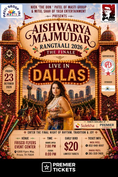 Aishwarya Majmudar Rangtaali 2026 – Live in Dallas
