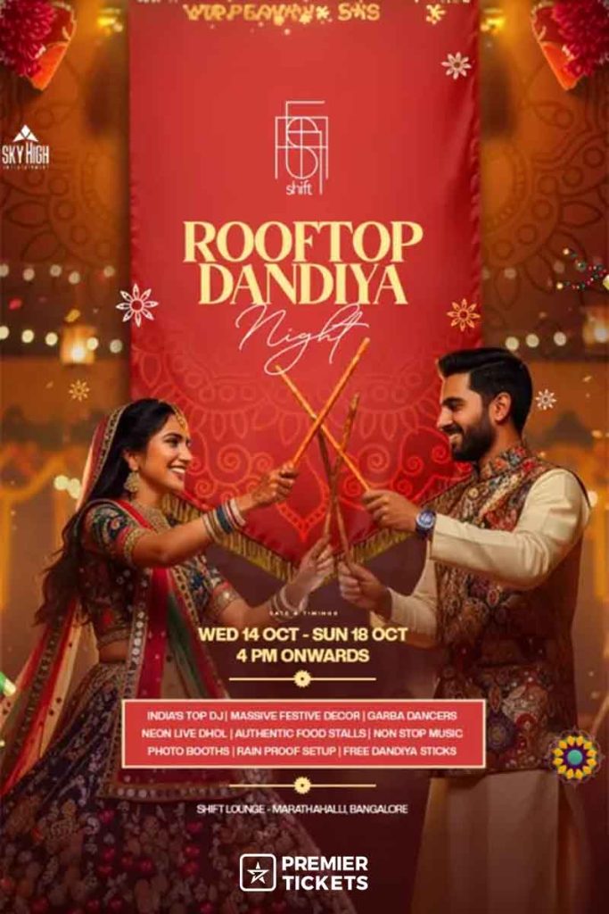 Bollywood Gujarati Disco Dandiya At Shift RoofTop 2026