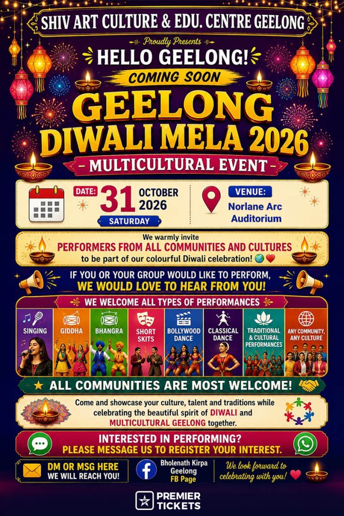 Geelong Diwali Mela 2026 (Free Entry)
