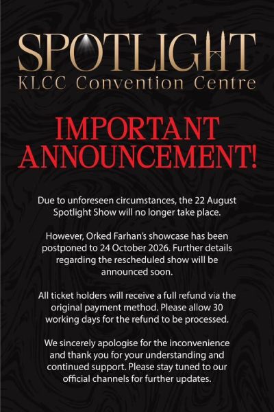 SPOTLIGHT KLCC Convention Centre (24 OCT 2026) - Orked Farhan