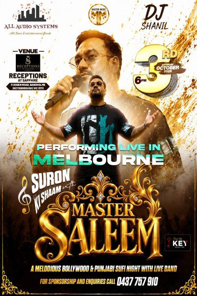 Suron ki Shaam Master Saleem Performing Live in Melbourne 2026
