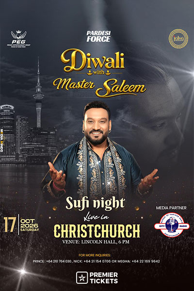 Diwali With Master Saleem - Sufi Night Live in Christchurch 2026