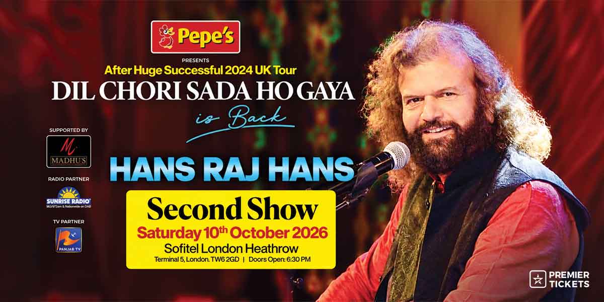 Hans Raj Hans Live in London-Second Show Announced 2026 - London